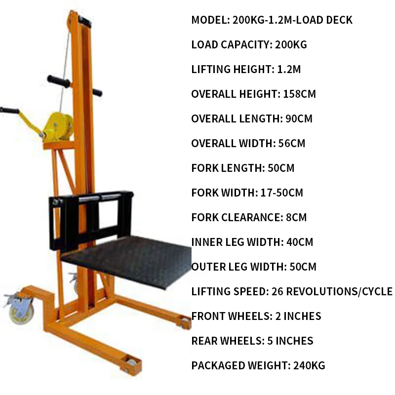 Manual Pallet Jack, Portable Hand-Crank Lift Truck, Small Pallet Jack, Multi-Purpose Loading and Unloading Truck(Customized)
Manual Pallet Jack, Portable Hand-Crank Lift Truck, Small Pallet Jack, Multi-Purpose Loading and Unloading Truck(Customized)