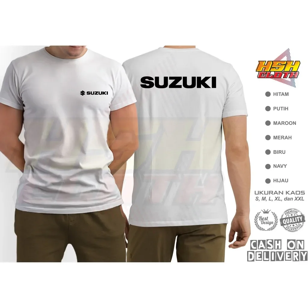 Suzuki Мужская футболка из 100% хлопка с короткими рукавами Одежда для езды на мотоцикле Спортивный топ Летний незаменимый
Suzuki Мужская футболка из 100% хлопка с короткими рукавами Одежда для езды на мотоцикле Спортивный топ Летний незаменимый