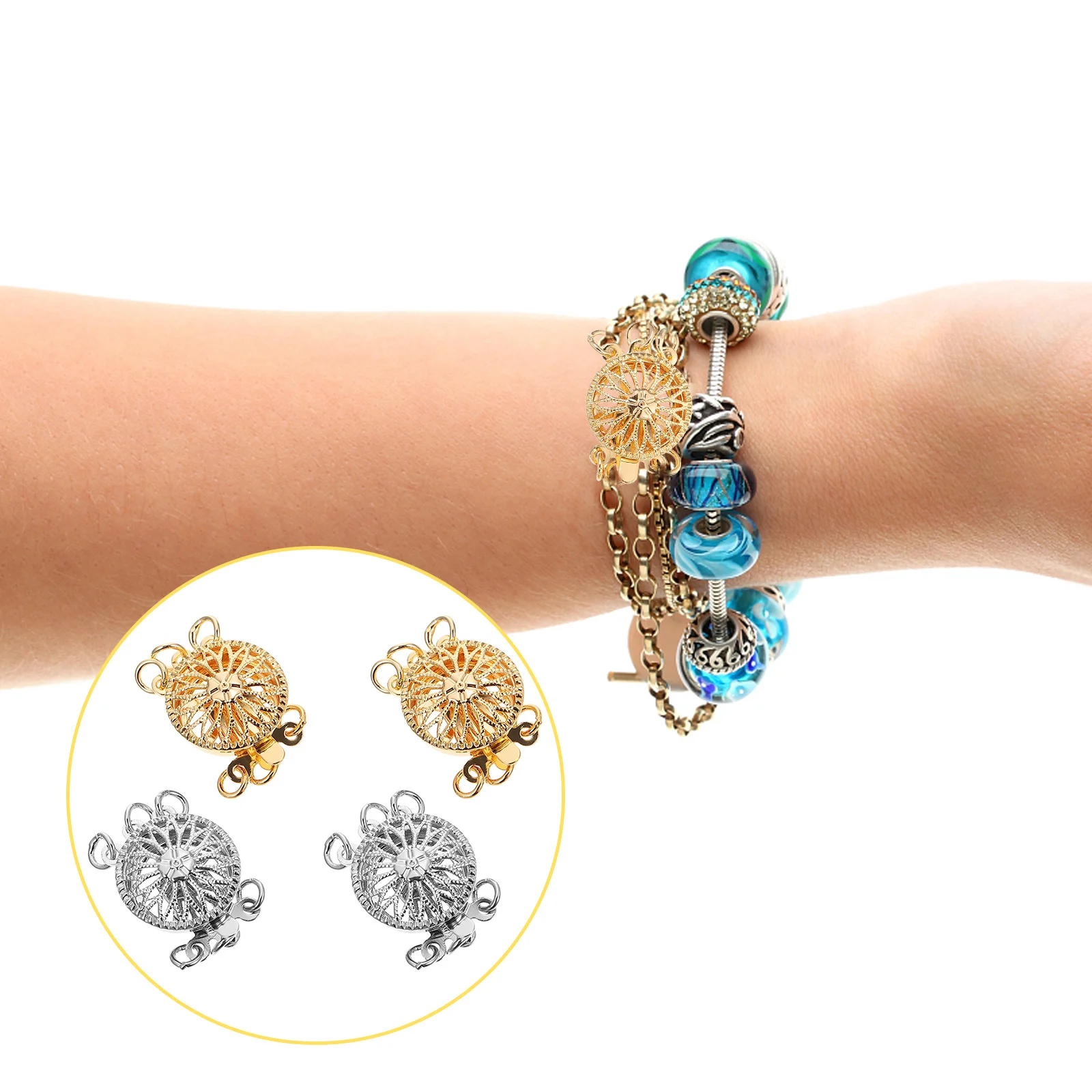 4Pcs Pearl Bracelet Connector Durable Jewelry Clasps Multi-Strand Necklace Layering DIY Accessories Necklace Layering Clasps
4Pcs Pearl Bracelet Connector Durable Jewelry Clasps Multi-Strand Necklace Layering DIY Accessories Necklace Layering Clasps