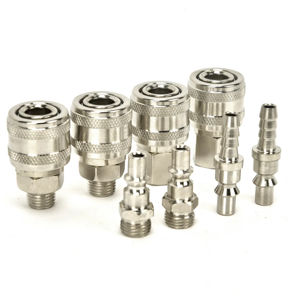 Quick connector G1/4 air compressor air pipe connection female connector male plug internal thread pneumatic tool
Quick connector G1/4 air compressor air pipe connection female connector male plug internal thread pneumatic tool