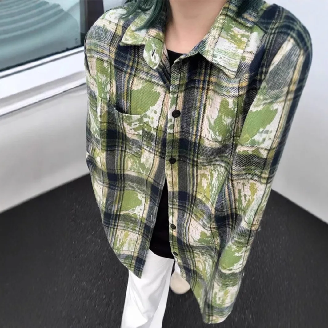 Spring Autumn Men's New Fashion Printed American Vintage Shirts Coat Loose Plaid Long Sleeve Turn-down Collar Shirt Coat Male
Spring Autumn Men's New Fashion Printed American Vintage Shirts Coat Loose Plaid Long Sleeve Turn-down Collar Shirt Coat Male