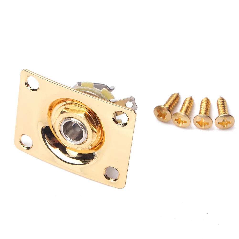 Guitar Jack Socket Copper Pickup Output Jack Plate Mounting Screws Fits Electric Guitar Bass Replacement Golden
Guitar Jack Socket Copper Pickup Output Jack Plate Mounting Screws Fits Electric Guitar Bass Replacement Golden