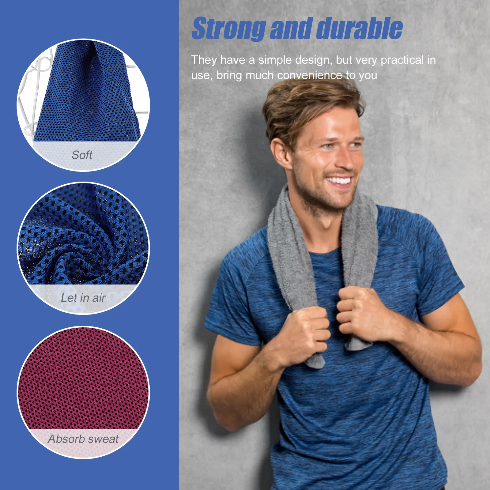 4Pcs Sports Cooling Towels Breathable Polyester Absorbent Sweat Wipe Towels Outdoor Workout Running Gym Fitness Multi-Functional
4Pcs Sports Cooling Towels Breathable Polyester Absorbent Sweat Wipe Towels Outdoor Workout Running Gym Fitness Multi-Functional