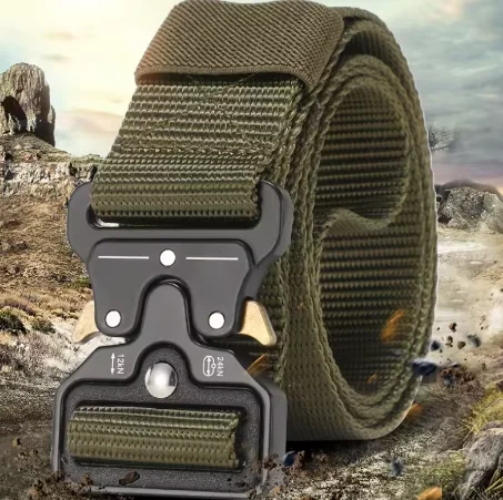 Tactical Outdoor Belt – Durable Nylon & Canvas Material, Multi-Functional Buckle, High-Quality Waistband for Hunting Use
Tactical Outdoor Belt – Durable Nylon & Canvas Material, Multi-Functional Buckle, High-Quality Waistband for Hunting Use