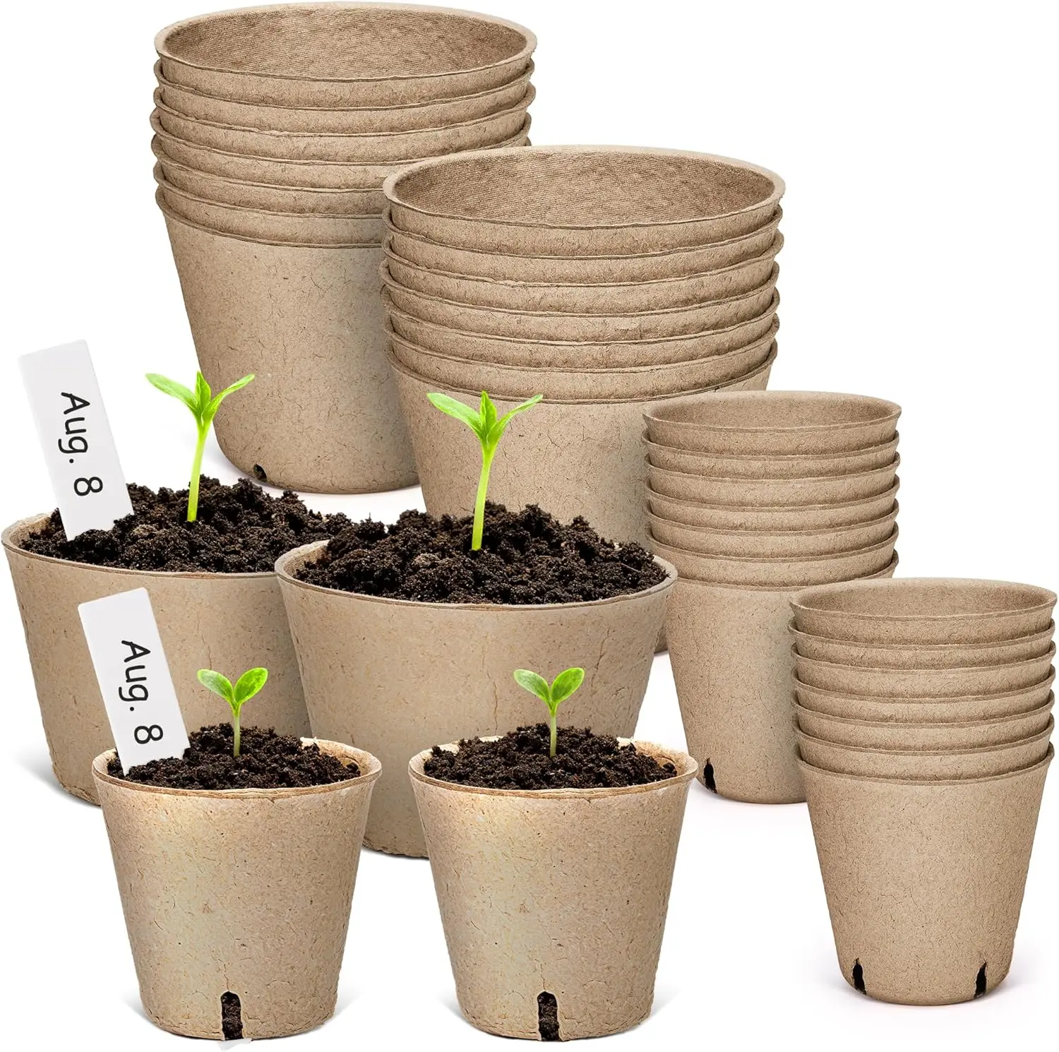 60 Pcs 3.15/4 Inch Seed Starting Pots with Drainage Holes + 20 Plant Labels
60 Pcs 3.15/4 Inch Seed Starting Pots with Drainage Holes + 20 Plant Labels