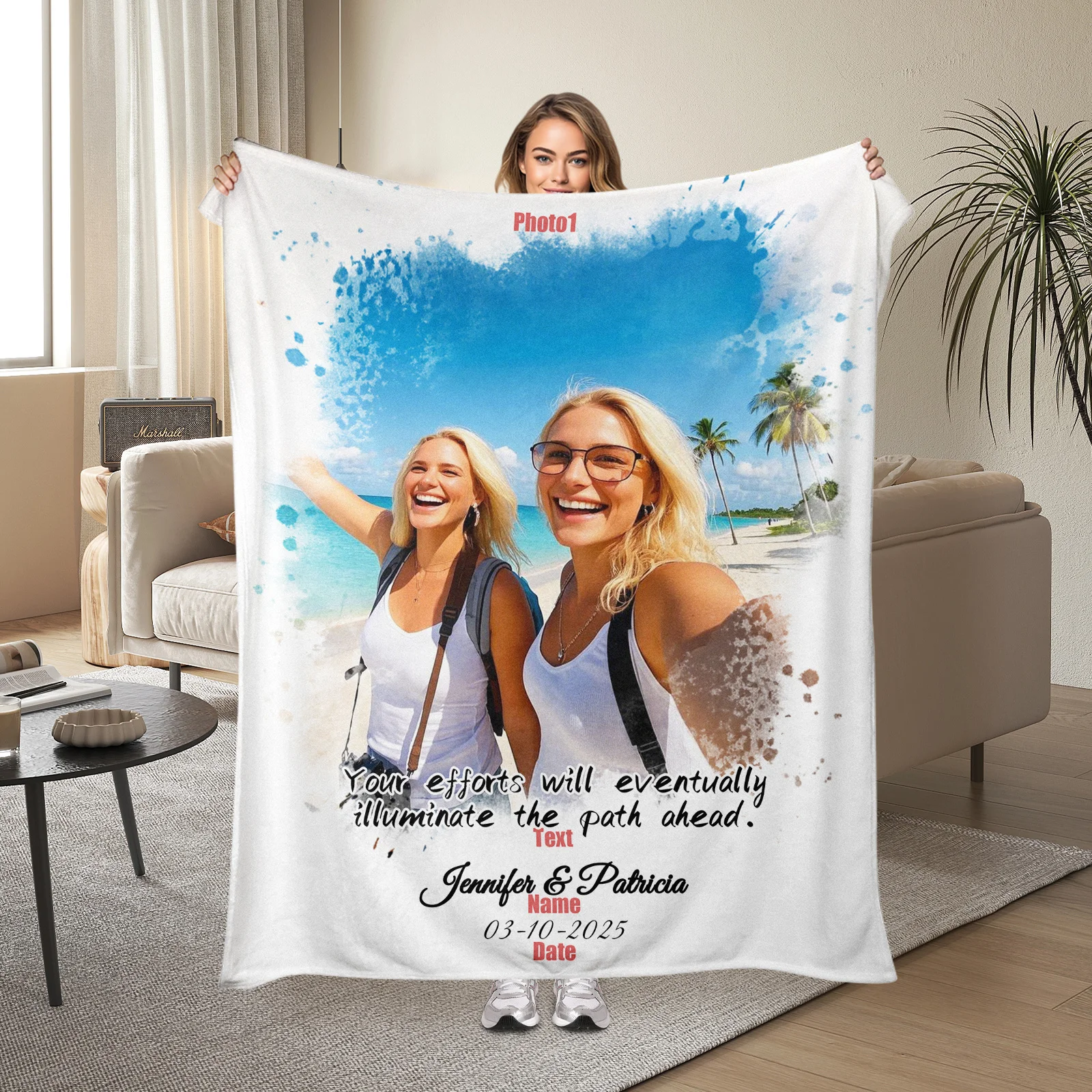 Personalized Photo Ink Wash Art Blanket Unique Gift For Best Friend Cherished Keepsake For Special Moments And Memories
Personalized Photo Ink Wash Art Blanket Unique Gift For Best Friend Cherished Keepsake For Special Moments And Memories