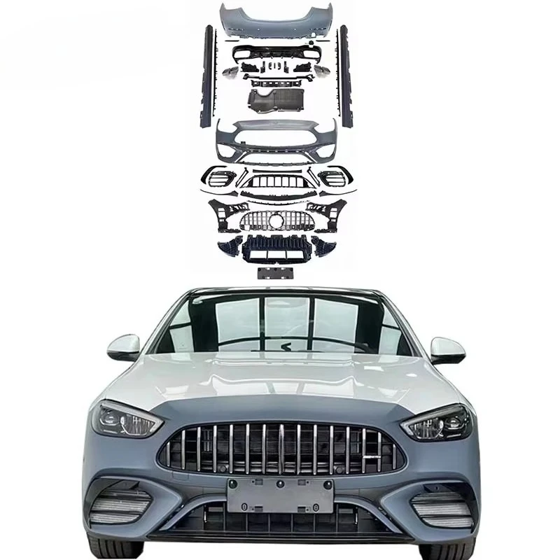 Car Bumper for C-class W206 Upgrade C63 Body Kit Front Bumper Grille Side Skirt Rear Bumper Diffuser 2022
Car Bumper for C-class W206 Upgrade C63 Body Kit Front Bumper Grille Side Skirt Rear Bumper Diffuser 2022