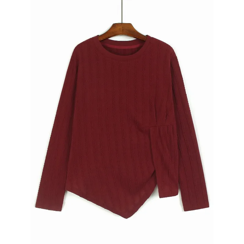 SuperAen модная женская футболка с длинными рукавами и поясом, осень 2023, новые асимметричные топы в корейском стиле
SuperAen модная женская футболка с длинными рукавами и поясом, осень 2023, новые асимметричные топы в корейском стиле