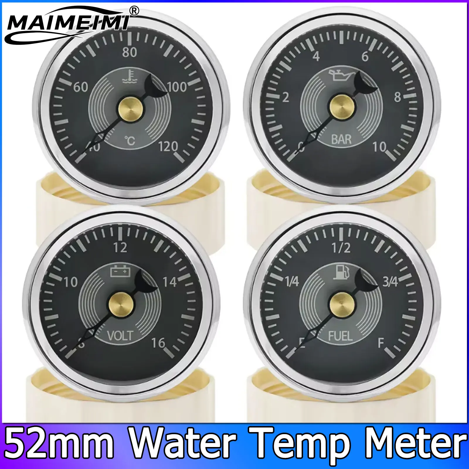 120 Celsius Classic 52mm Water Temp Meter Dial + Classic Needle Fuel Level Gauge 0-190ohm Voltage 12V Oil Press 10Bar Customized
120 Celsius Classic 52mm Water Temp Meter Dial + Classic Needle Fuel Level Gauge 0-190ohm Voltage 12V Oil Press 10Bar Customized