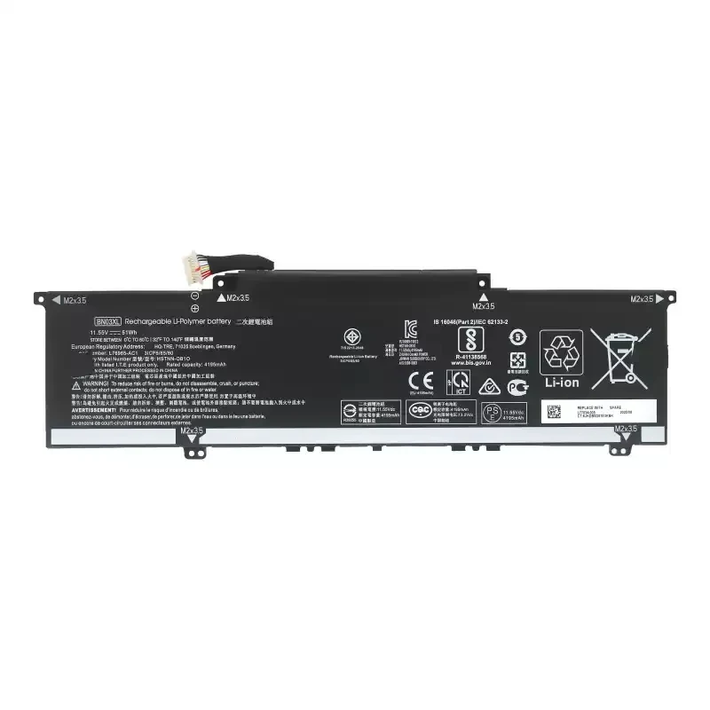 NEW BN03XL Laptop Battery For HP HSTNN-OB1O UB7L ENVY 13 13-ba ENVY X360 13-ay 15-ed0000 L76965-AC1 L77034-005 11.55V 51Wh
NEW BN03XL Laptop Battery For HP HSTNN-OB1O UB7L ENVY 13 13-ba ENVY X360 13-ay 15-ed0000 L76965-AC1 L77034-005 11.55V 51Wh