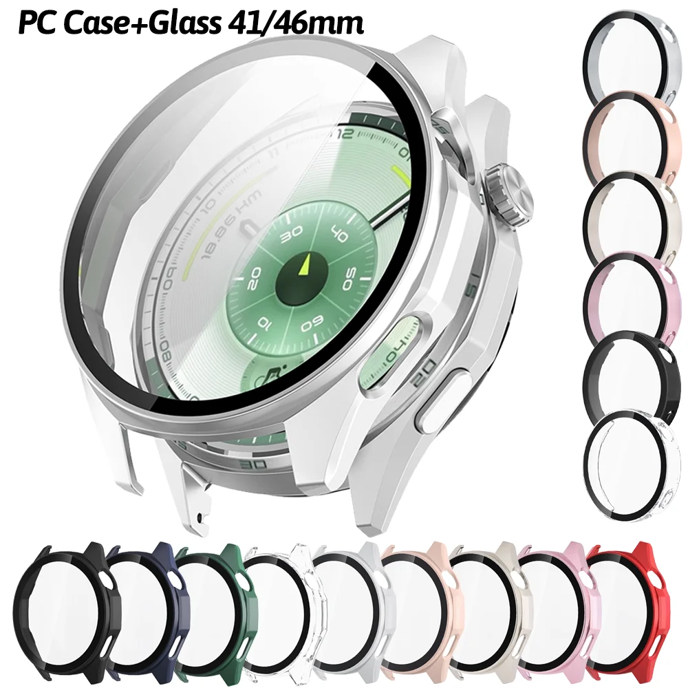 Чехол для ПК + стекло для Huawei Watch GT 6 46 мм 41 мм, защита от царапин, жесткий защитный бампер для ПК для GT6, аксессуары, чехол
Чехол для ПК + стекло для Huawei Watch GT 6 46 мм 41 мм, защита от царапин, жесткий защитный бампер для ПК для GT6, аксессуары, чехол