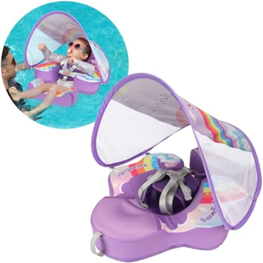 Baby Pool Float with Canopy, Non-Inflatable Soft Skin-Friendly Fabric, Blue/White, UV-Protective Shade Ergonomic Support for In
Baby Pool Float with Canopy, Non-Inflatable Soft Skin-Friendly Fabric, Blue/White, UV-Protective Shade Ergonomic Support for In