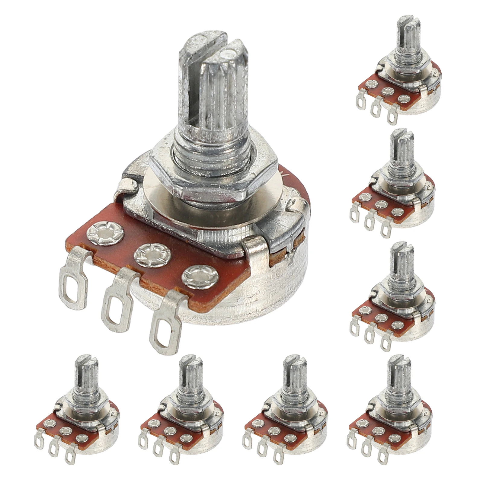 8Pcs Guitar Volume Potentiometer Split Shaft Metal Knob Replacement Pot Electronic Accessories Electric Bass Guitar Repair Parts
8Pcs Guitar Volume Potentiometer Split Shaft Metal Knob Replacement Pot Electronic Accessories Electric Bass Guitar Repair Parts
