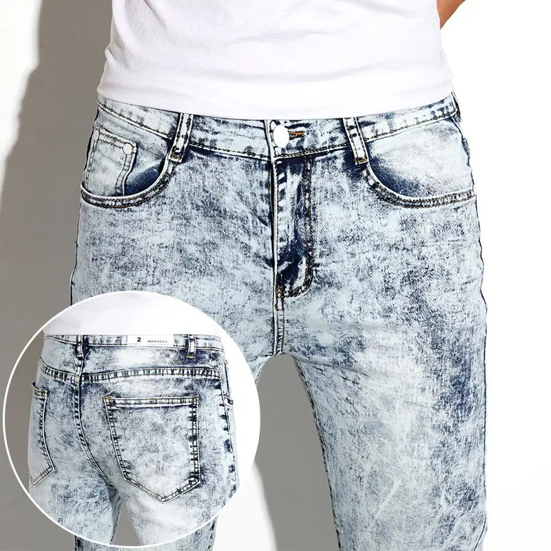Trendy Men's Skinny Jeans Autumn and Winter Snowflake Washed Stretch Denim Pants Korean Casual Trousers Luxury Clothing Men
Trendy Men's Skinny Jeans Autumn and Winter Snowflake Washed Stretch Denim Pants Korean Casual Trousers Luxury Clothing Men