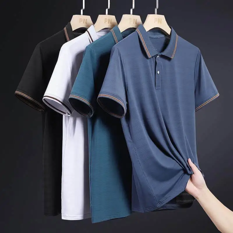 Ice Silk Shirt Short Sleeve Turn-down Collar Half Sleeve T-shirt Loose Quick Dry Maturity Fashion for Middle-aged And El...
Ice Silk Shirt Short Sleeve Turn-down Collar Half Sleeve T-shirt Loose Quick Dry Maturity Fashion for Middle-aged And El...