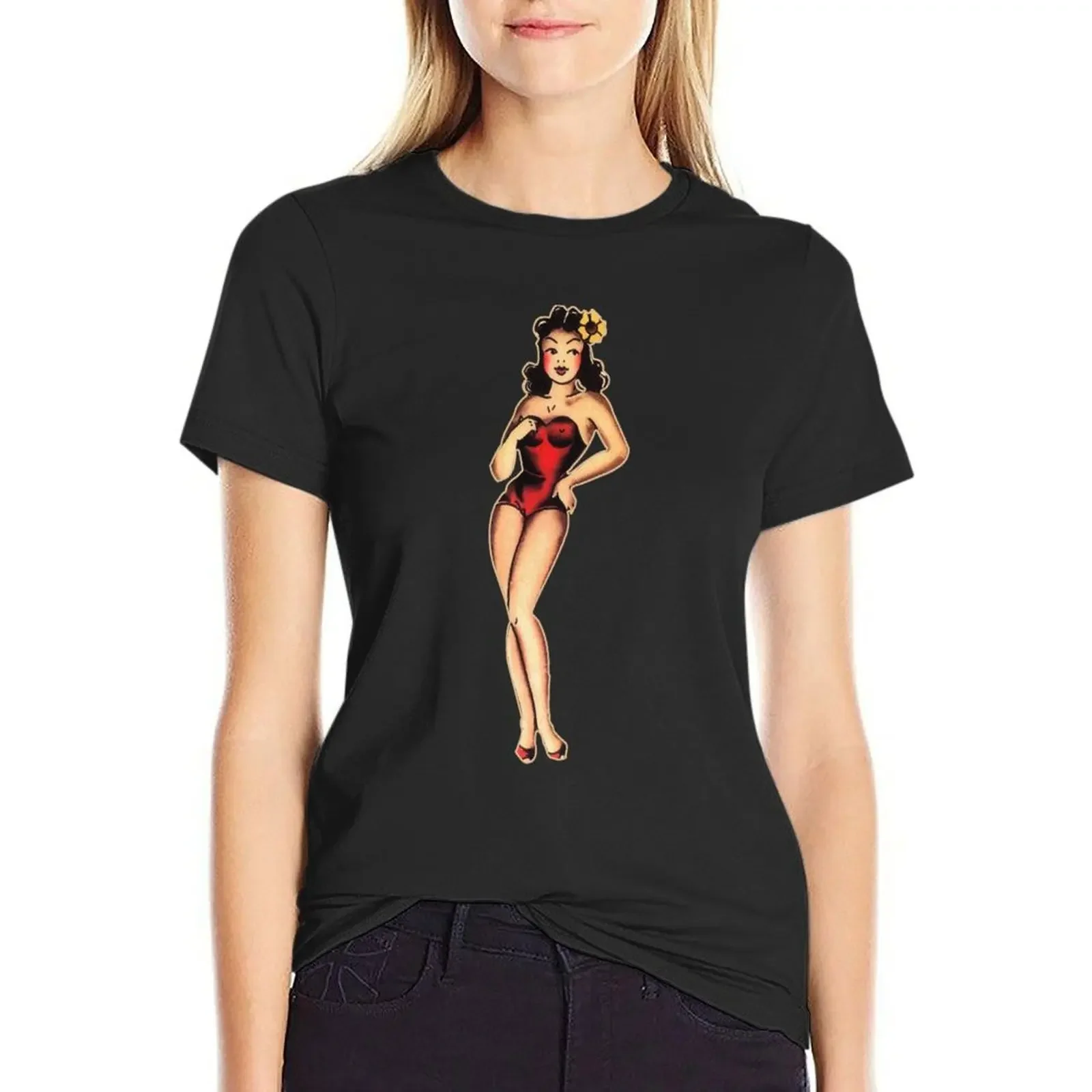 Sailor Jerry Pin Up T-Shirt customs design your own kawaii clothes Blouse t shirts for Women loose fit
Sailor Jerry Pin Up T-Shirt customs design your own kawaii clothes Blouse t shirts for Women loose fit