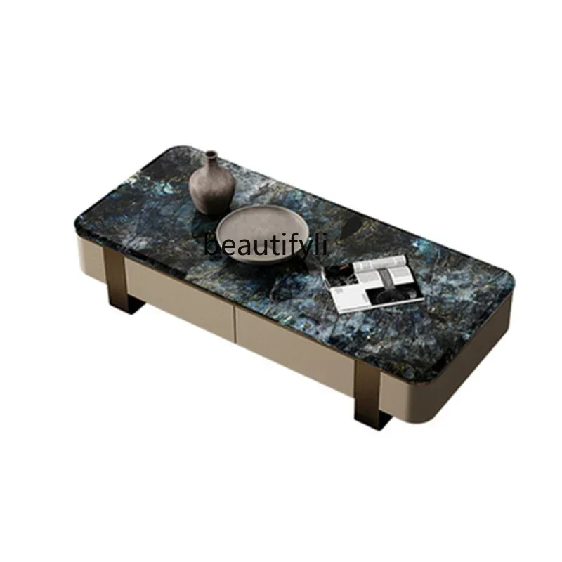 DD25Natural Marble Tea Table Italian Style Light Luxury Microlite Stainless Steel Tea Table Living Room Home Combination 
DD25Natural Marble Tea Table Italian Style Light Luxury Microlite Stainless Steel Tea Table Living Room Home Combination
