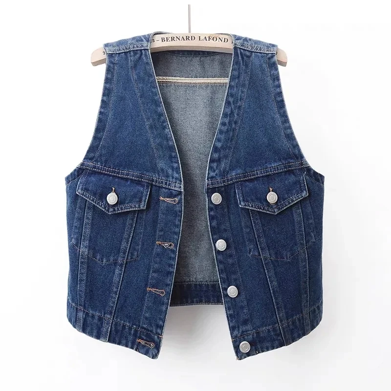 2025 Spring Autumn New V-neck Denim Vest Jacket For women Slim Sleeveless Coat Female Casual Retro Cowboy Waistcoat Tops
2025 Spring Autumn New V-neck Denim Vest Jacket For women Slim Sleeveless Coat Female Casual Retro Cowboy Waistcoat Tops