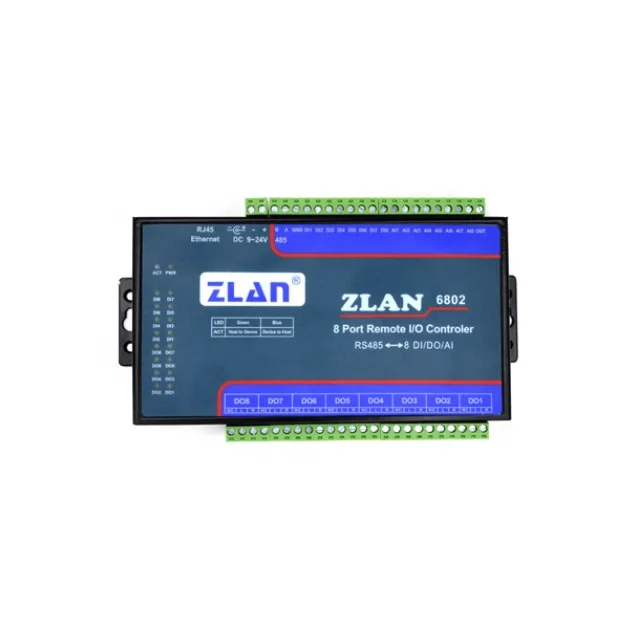 8-way 485 IO control module Supports RS485, Ethernet, WiFi, and P2P communication respectively ZLAN6802
8-way 485 IO control module Supports RS485, Ethernet, WiFi, and P2P communication respectively ZLAN6802