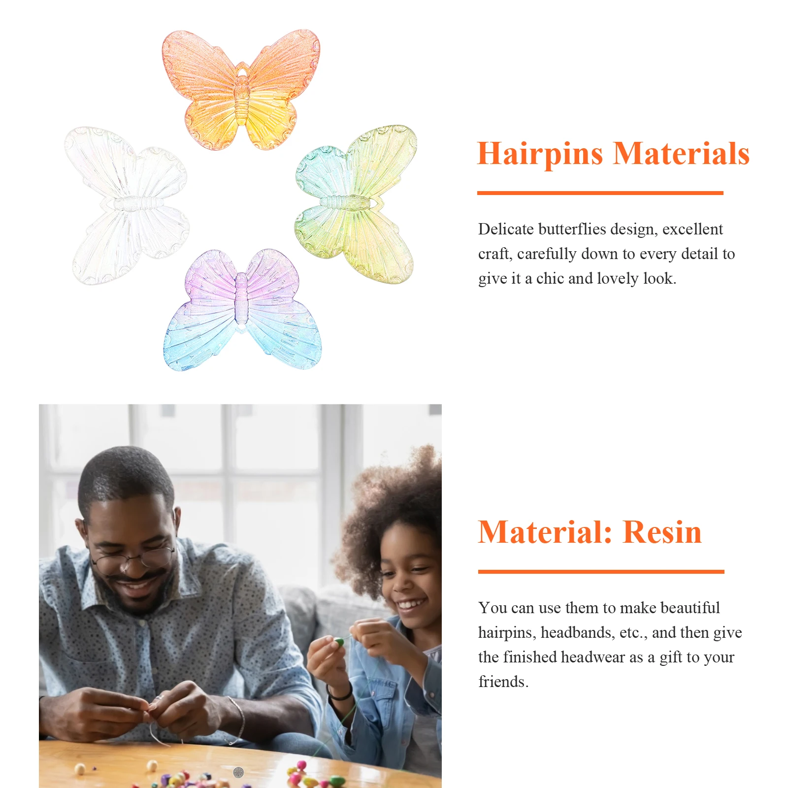 20 Pcs Butterfly Hair Clip Clips Hairpin Accessories Resin Ornaments for Women Miss 
20 Pcs Butterfly Hair Clip Clips Hairpin Accessories Resin Ornaments for Women Miss