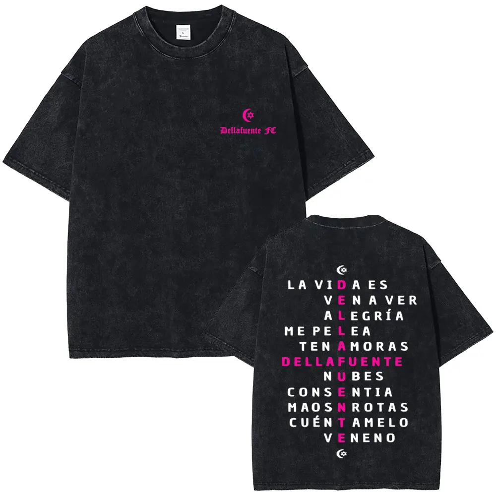 Washed Vintage Rapper Dellafuente T-shirts Men Women Clothing Fashion Hip Hop Retro T Shirt Casual Oversized T-shirt Streetwear
Washed Vintage Rapper Dellafuente T-shirts Men Women Clothing Fashion Hip Hop Retro T Shirt Casual Oversized T-shirt Streetwear