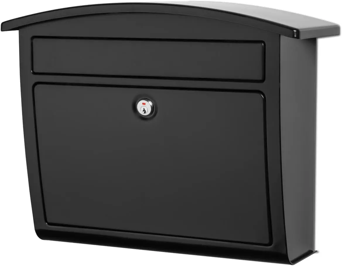Galvanized Steel Wall Mount Mailbox, Locking, Medium Capacity, Black, Weatherproof
Galvanized Steel Wall Mount Mailbox, Locking, Medium Capacity, Black, Weatherproof