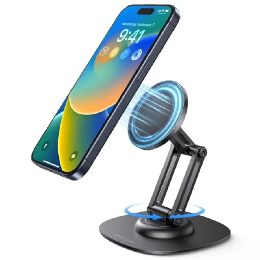 360° Rotating MS04 Magnetic Phone Stand for Desk, Adjustable Foldable Aluminum for MagSafe Cell Phone Stand with Non-Slip Base
360° Rotating MS04 Magnetic Phone Stand for Desk, Adjustable Foldable Aluminum for MagSafe Cell Phone Stand with Non-Slip Base