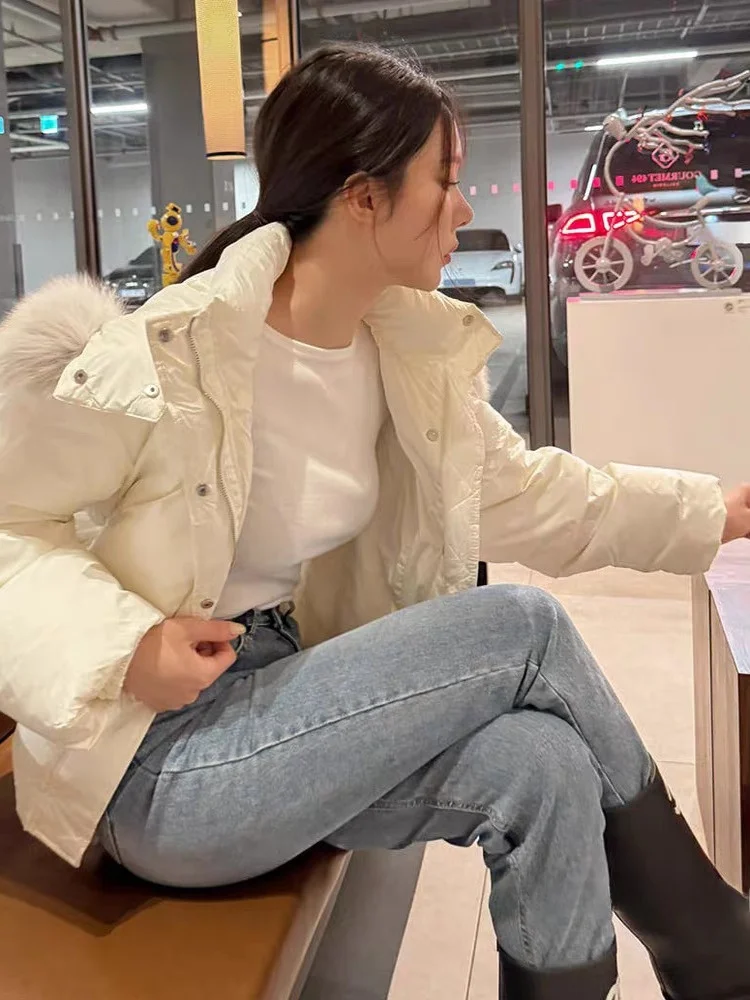 Chic Winter Short Coat Women's Fashion -Mimicking Large Fur Collar Waist-Cinching Warm Cotton Jacket Chinese Design
Chic Winter Short Coat Women's Fashion -Mimicking Large Fur Collar Waist-Cinching Warm Cotton Jacket Chinese Design