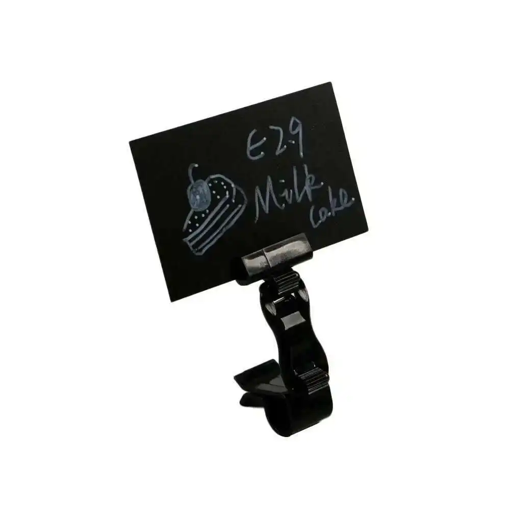 Black Rotating Swivel Pinch Clip Sign Holder For Surfaces Up Pop Price Tag Display
Black Rotating Swivel Pinch Clip Sign Holder For Surfaces Up Pop Price Tag Display