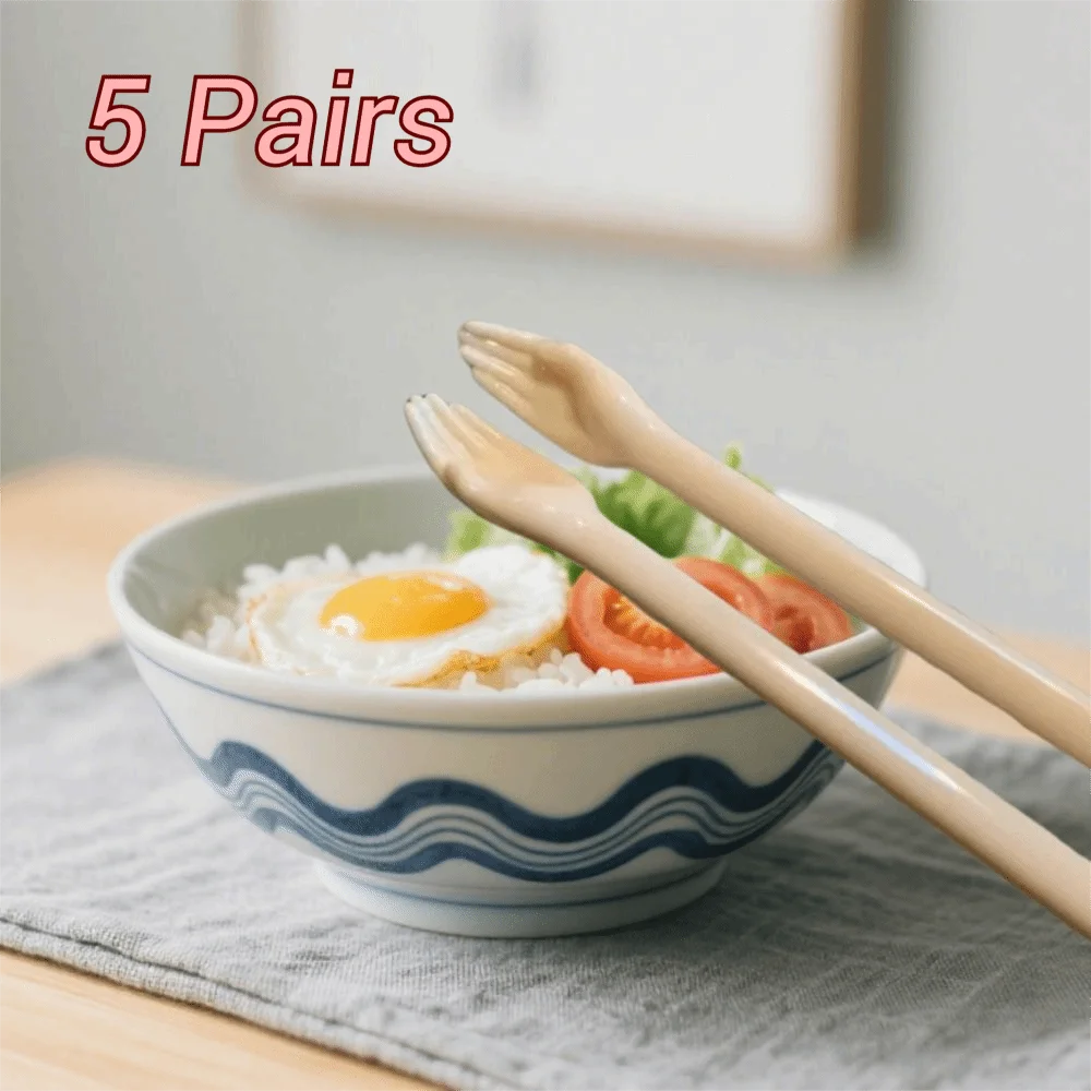 5 pair Plastic Palm Chopsticks Long Handle Anti-scalding Helping Hands Chopstick Non-slip Head Training Chopsticks Gift
5 pair Plastic Palm Chopsticks Long Handle Anti-scalding Helping Hands Chopstick Non-slip Head Training Chopsticks Gift