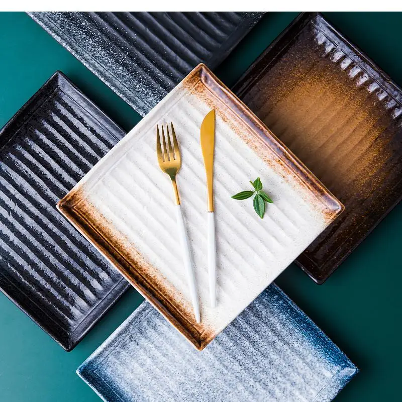 Ceramic Western Meal Steak Plate Japanese Vintage Cutlery Square Breakfast
Ceramic Western Meal Steak Plate Japanese Vintage Cutlery Square Breakfast