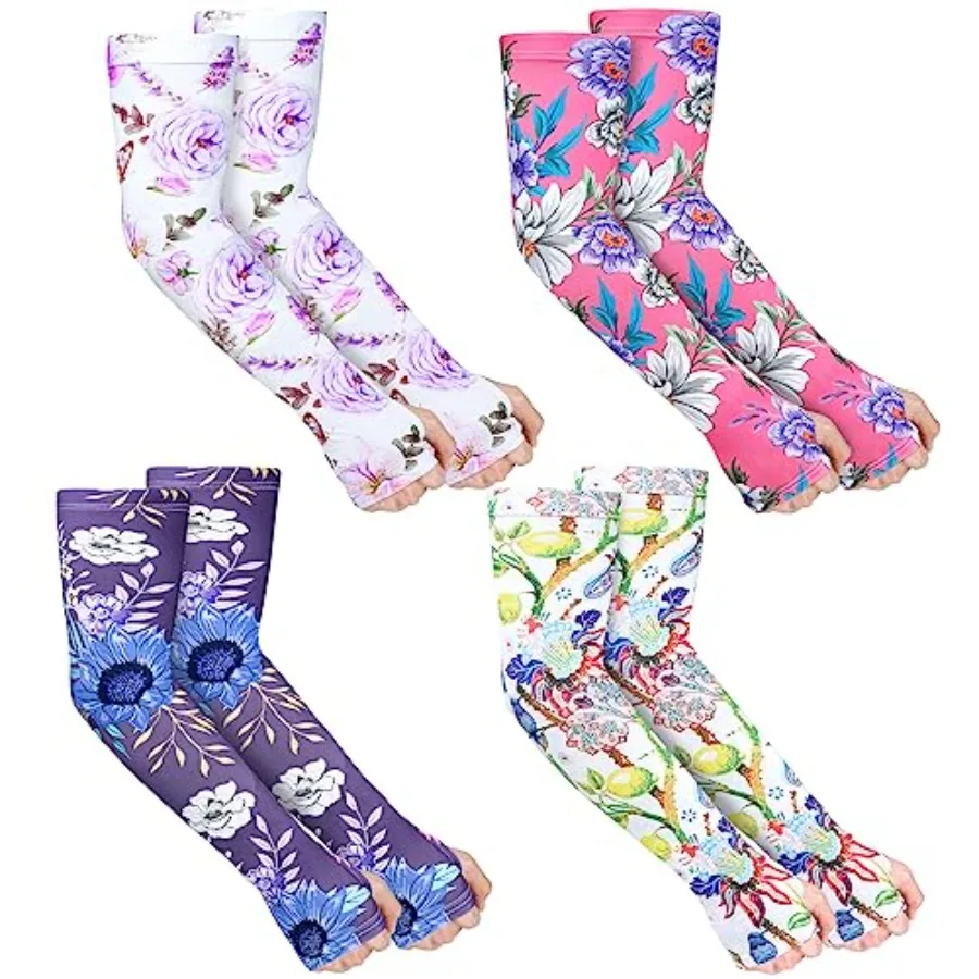 4 Pairs Gardening Sleeves Anti-Slip Arm Protection with Thumb Hole Sun Sleeve Cooling Arm Sleeves for Women Men Outdoor
4 Pairs Gardening Sleeves Anti-Slip Arm Protection with Thumb Hole Sun Sleeve Cooling Arm Sleeves for Women Men Outdoor