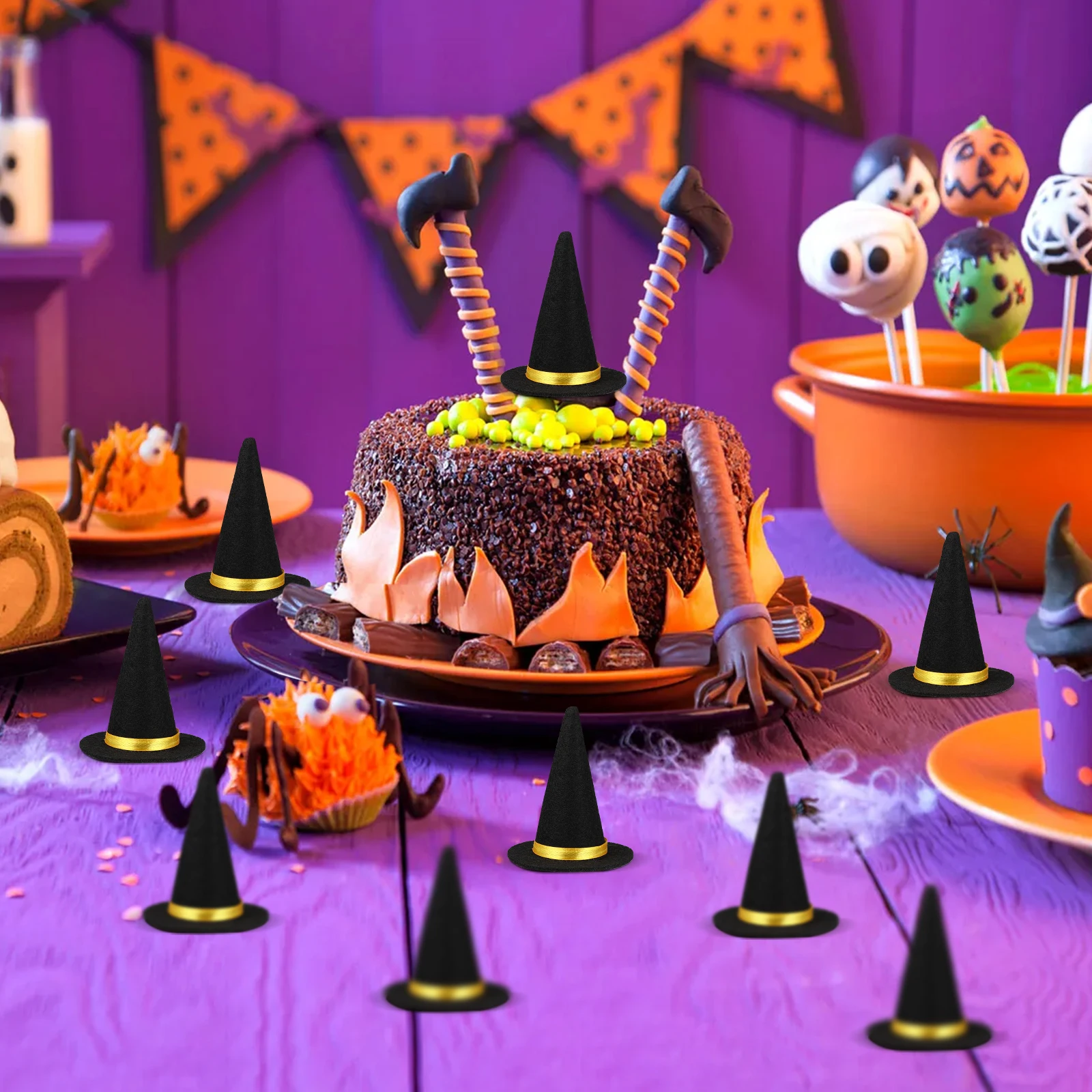 12pcs Halloween Hat Wine Bottle Topper Party Decorations Festive Diy Accessories Halloween Party Favors Safe
12pcs Halloween Hat Wine Bottle Topper Party Decorations Festive Diy Accessories Halloween Party Favors Safe