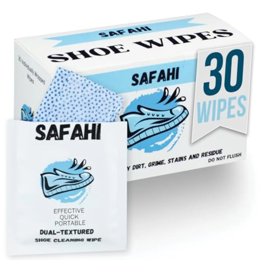Disposable Dual-Textured Shoe Wipes, 30 Count, Individually Packaged, Portable Tennis Shoe Cleaner, Shine Wipes for Sneakers, L
Disposable Dual-Textured Shoe Wipes, 30 Count, Individually Packaged, Portable Tennis Shoe Cleaner, Shine Wipes for Sneakers, L