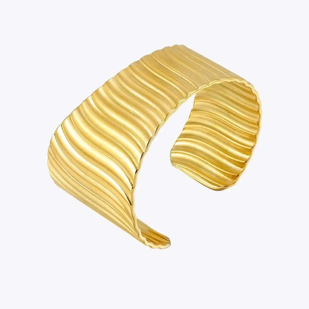 ENFASHION Pulseras Irregular Stripe Cuff Bracelet For Women's Stainless steel 18K Plated Gold Fashion Jewelry Cocktail B242473
ENFASHION Pulseras Irregular Stripe Cuff Bracelet For Women's Stainless steel 18K Plated Gold Fashion Jewelry Cocktail B242473