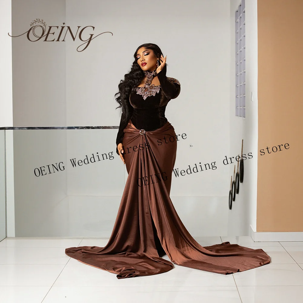 Africa Mermaid Long Prom Dresses Long Sleeves Flowers Satin Luxury Eveing Gown robes de soirée pour mariage 2026 Customized
Africa Mermaid Long Prom Dresses Long Sleeves Flowers Satin Luxury Eveing Gown robes de soirée pour mariage 2026 Customized
