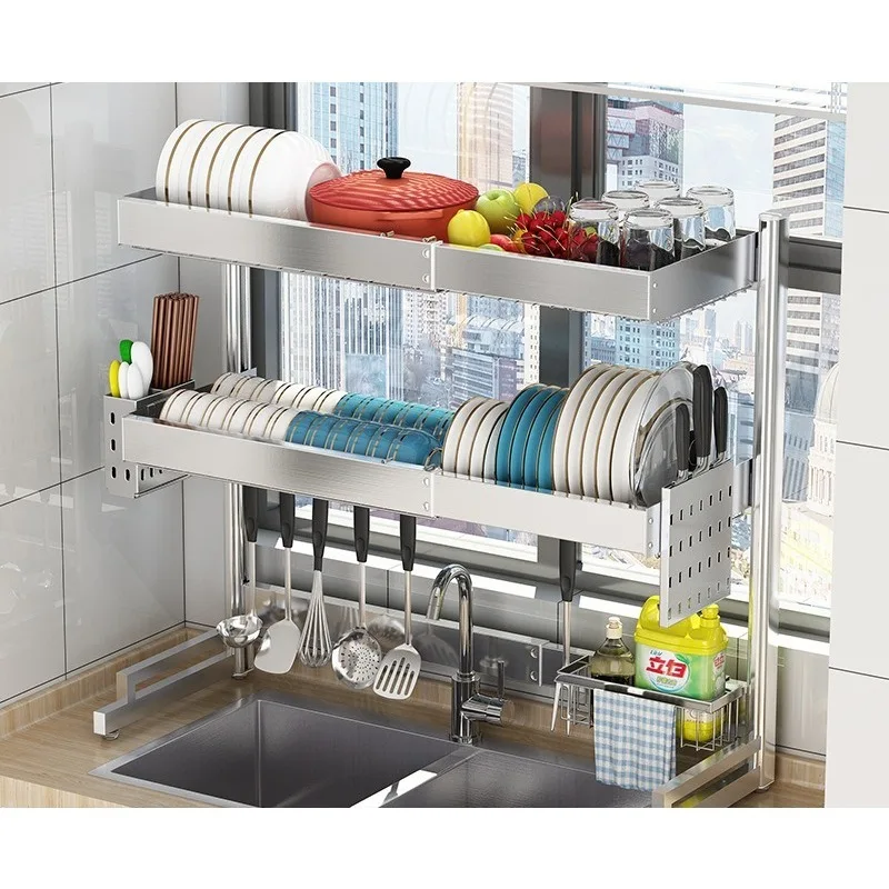 304 stainless steel shelf, dish and chopstick storage rack, drying rack, dish drain rack, storage, retractable dishwasher
304 stainless steel shelf, dish and chopstick storage rack, drying rack, dish drain rack, storage, retractable dishwasher