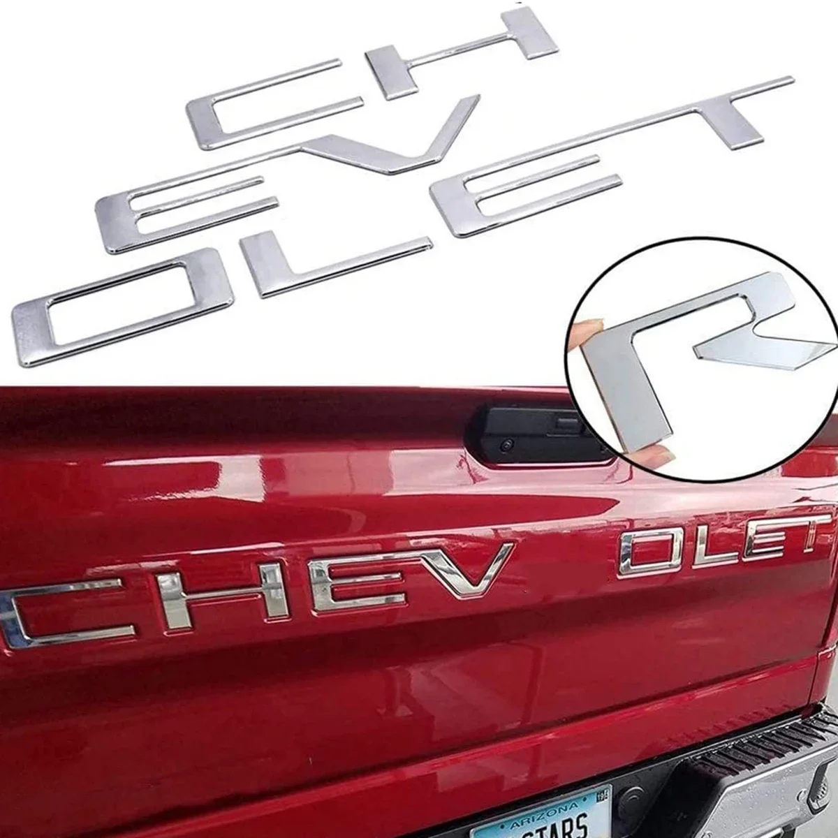 Car Tailgate Inserts Letters 3D Raised Rear Emblems Decal Stickers 3M Adhesive Backing Silverado Auto Accessories
Car Tailgate Inserts Letters 3D Raised Rear Emblems Decal Stickers 3M Adhesive Backing Silverado Auto Accessories