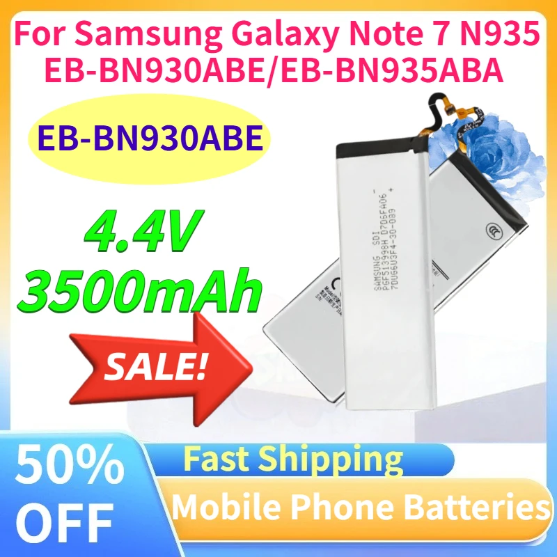 New EB-BN930ABE 3500mAh Mobile Phone Batteries for Samsung Galaxy Note 7 N935 EB-BN930ABE/EB-BN935ABA 4.4V Battery in Stock
New EB-BN930ABE 3500mAh Mobile Phone Batteries for Samsung Galaxy Note 7 N935 EB-BN930ABE/EB-BN935ABA 4.4V Battery in Stock