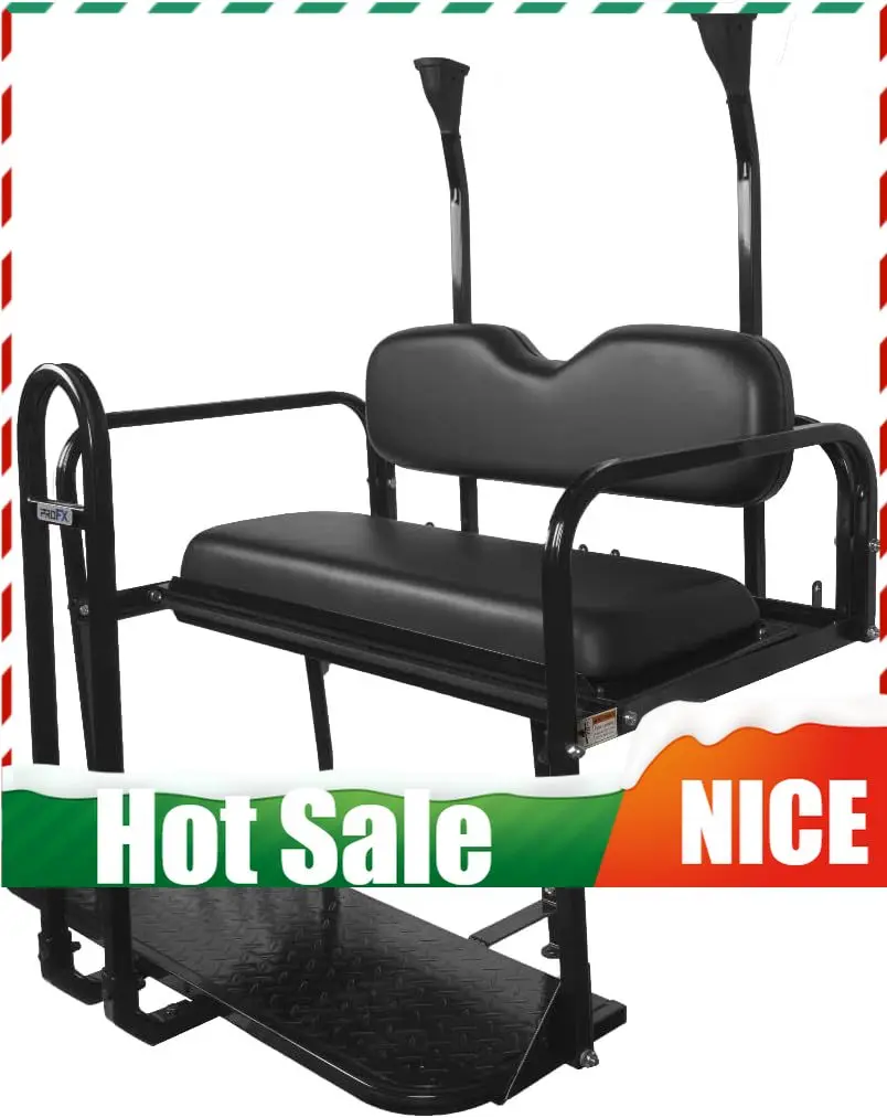 Комплект заднего откидного сиденья для гольф-кара с поручнем для газовых и электрических гольф-каров Club Car Precedent, Tempo и Onward | Черные подушки
Комплект заднего откидного сиденья для гольф-кара с поручнем для газовых и электрических гольф-каров Club Car Precedent, Tempo и Onward | Черные подушки