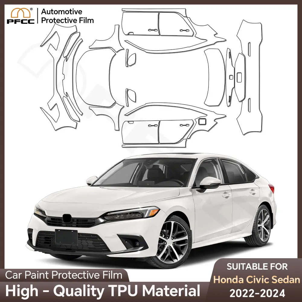 PFCC ТПУ Невидимая защитная пленка для автомобильной краски, прозрачная наклейка PPF, комплект для Honda Civic Sedan 2022 2023 2024, автомобильные аксессуары
PFCC ТПУ Невидимая защитная пленка для автомобильной краски, прозрачная наклейка PPF, комплект для Honda Civic Sedan 2022 2023 2024, автомобильные аксессуары