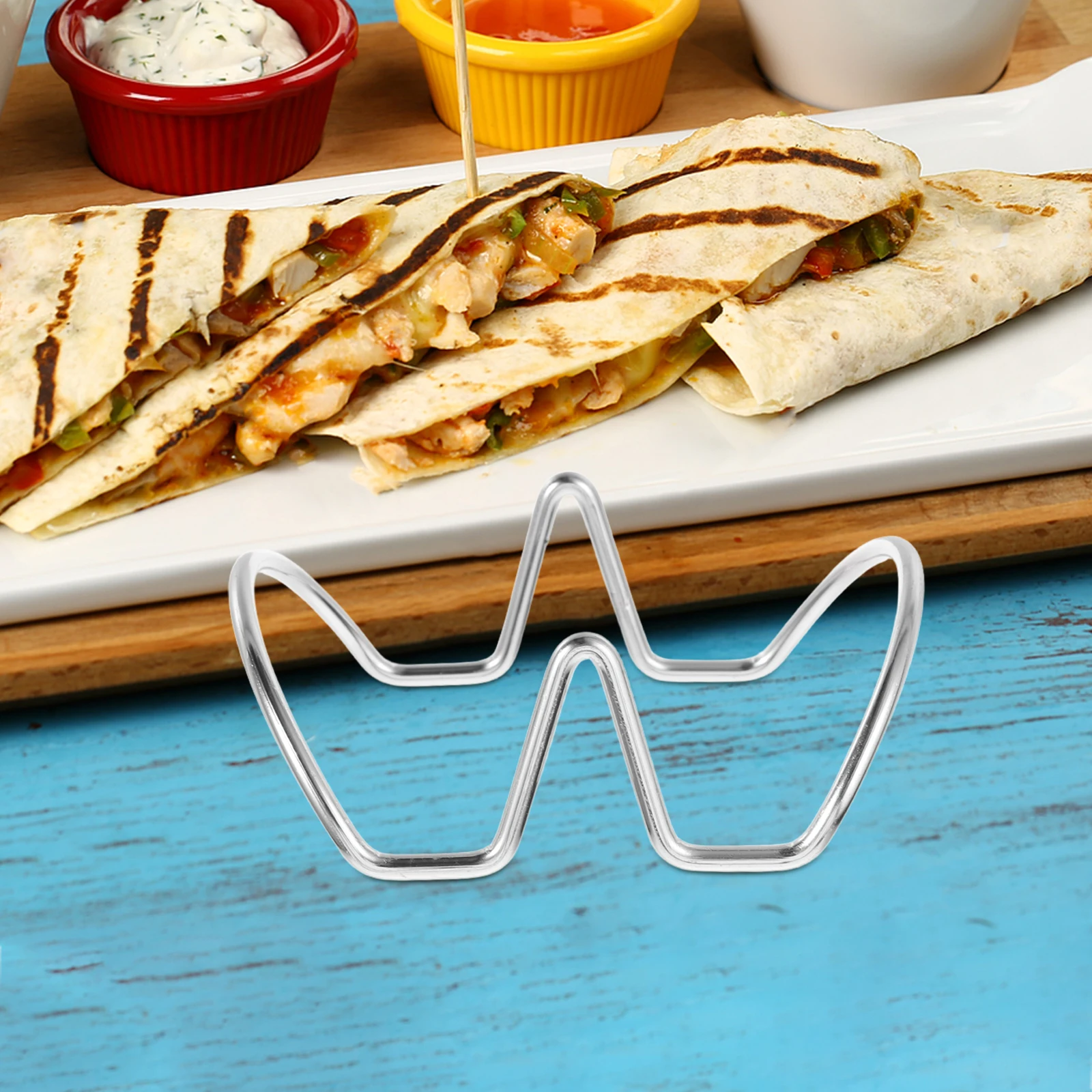 1pc U Shaped Stainless Steel Taco Holder Rack Display Stand For Tortillas Fryer Shell Serving Metal Party Use Multi Functional 
1pc U Shaped Stainless Steel Taco Holder Rack Display Stand For Tortillas Fryer Shell Serving Metal Party Use Multi Functional