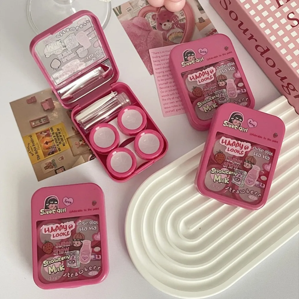 Cute Cartoon Contact Lens Case Plastics Portable Cosmetic Contact Lens Box Pink Eye Lenses Holder For Women Girls
Cute Cartoon Contact Lens Case Plastics Portable Cosmetic Contact Lens Box Pink Eye Lenses Holder For Women Girls