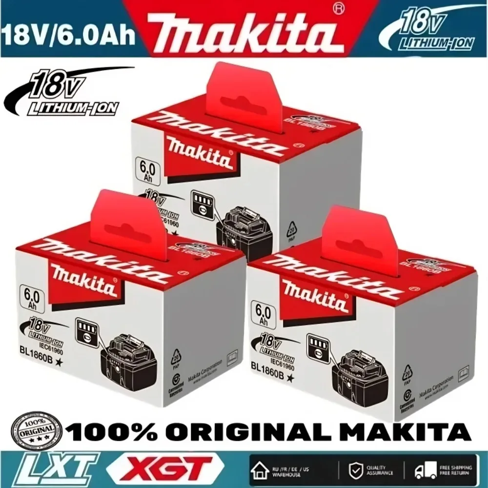 Makita Battery BL1860 Rechargeable Battery 18V 6.0Ah Lithium Ion for Makita 18v Battery 6Ah BL1850 BL1880 BL1860B LXT400
Makita Battery BL1860 Rechargeable Battery 18V 6.0Ah Lithium Ion for Makita 18v Battery 6Ah BL1850 BL1880 BL1860B LXT400