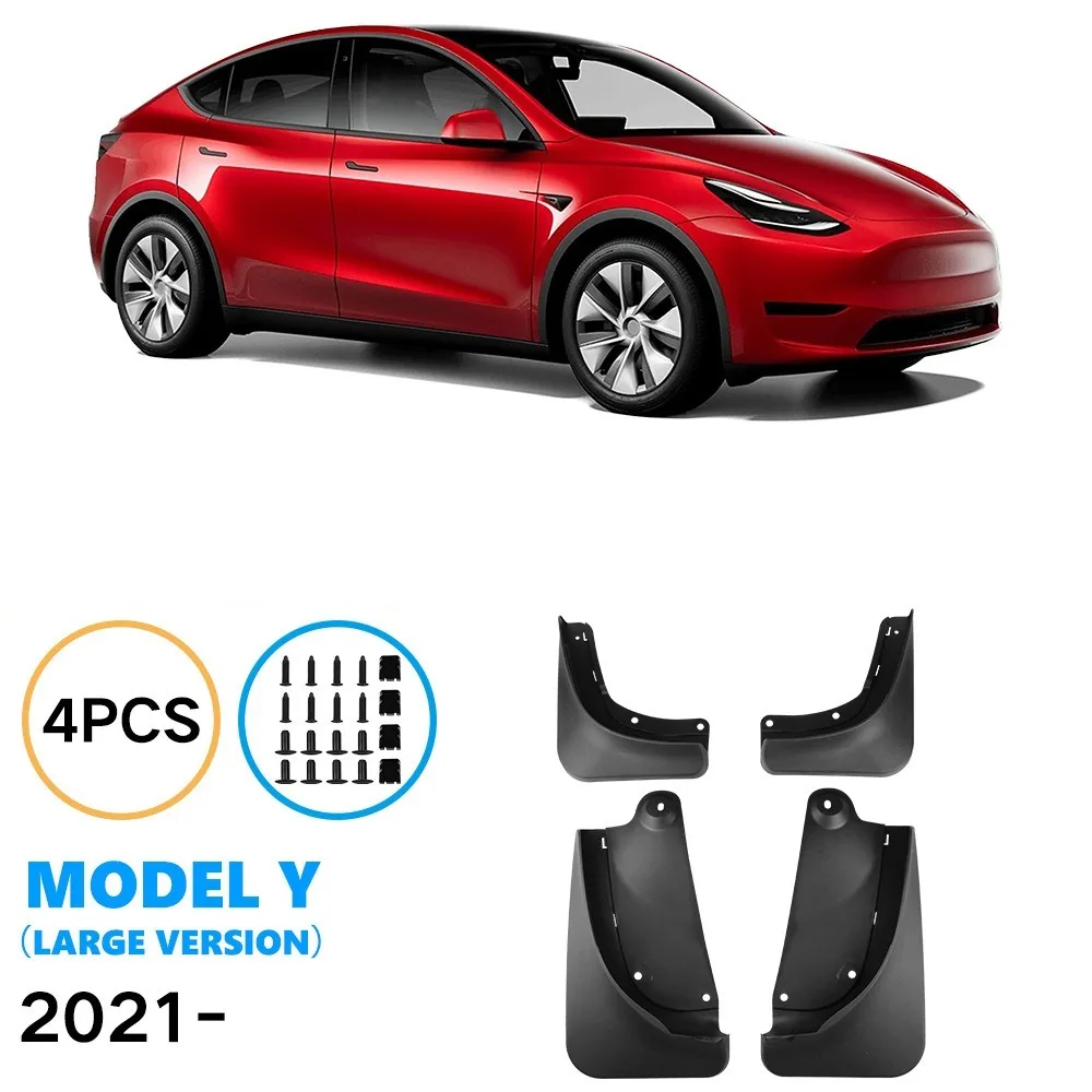 Mud Flaps For Tesla Model Y 2020-2024 Soft Rubber Splash Guards Fender Mudguards Front Rear 4Pcs Set Car Exterior Accessories
Mud Flaps For Tesla Model Y 2020-2024 Soft Rubber Splash Guards Fender Mudguards Front Rear 4Pcs Set Car Exterior Accessories