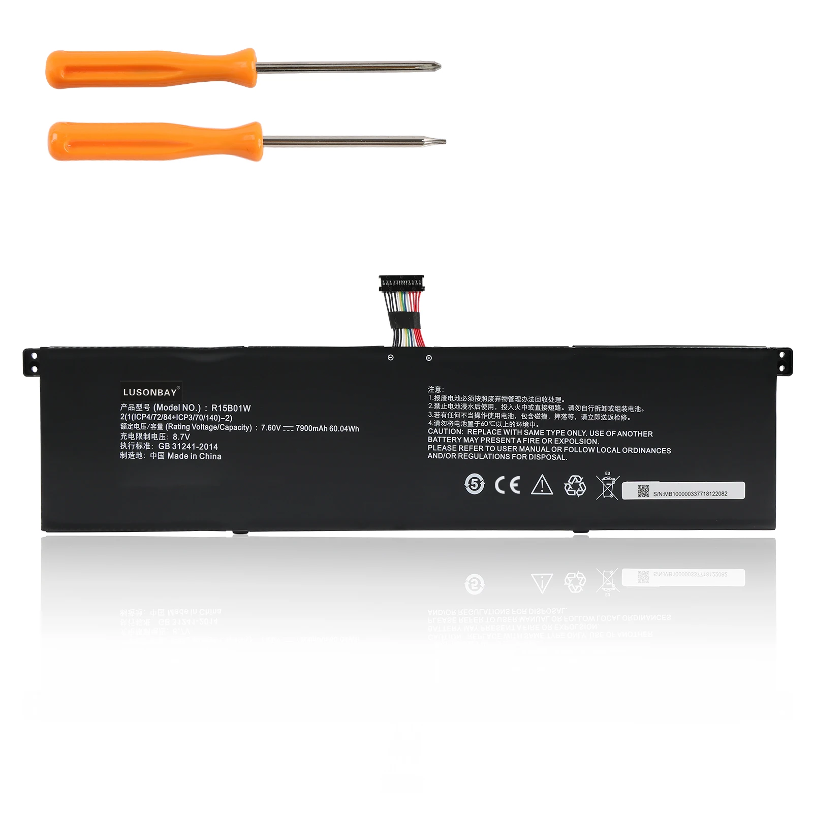LUSONBAY 7900mAh R15B01W Laptop Battery For Xiaomi Pro 15.6 Inch Series TM1701 171501-AQ TM1707 Notebook Free Tools
LUSONBAY 7900mAh R15B01W Laptop Battery For Xiaomi Pro 15.6 Inch Series TM1701 171501-AQ TM1707 Notebook Free Tools