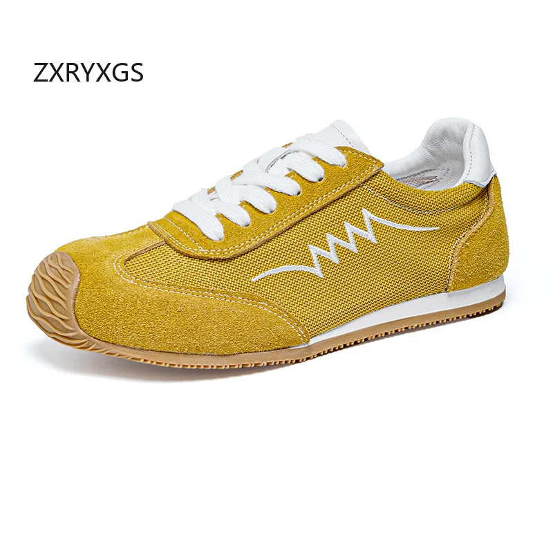 ZXRYXGS 2026 New Spring Summer Top Cowhide Mesh Breathable Sneakers Fashion Casual Shoes Large Size Comfortable Women's Flats
ZXRYXGS 2026 New Spring Summer Top Cowhide Mesh Breathable Sneakers Fashion Casual Shoes Large Size Comfortable Women's Flats