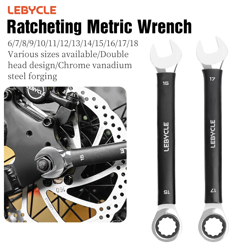 LEBYCLE MTB Road Bicycle Ratchet Wrench 2 in 1 Bike Dual-End Ratchet Wrench 6 - 19MM Bike Ratcheting Metric Wrench Bike Wrench
LEBYCLE MTB Road Bicycle Ratchet Wrench 2 in 1 Bike Dual-End Ratchet Wrench 6 - 19MM Bike Ratcheting Metric Wrench Bike Wrench