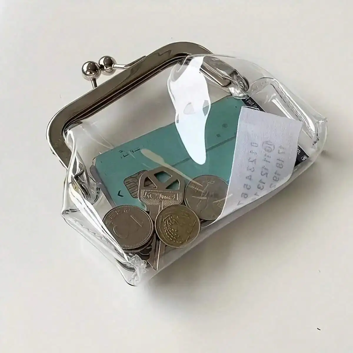 Multi-Purpose Clear Waterproof PVC Cosmetic Bag - Portable Unisex Toiletry Organizer With Kiss Lock Closure For Women Wallet Mini Wallet Purse Wallet Coin Wallet
Multi-Purpose Clear Waterproof PVC Cosmetic Bag - Portable Unisex Toiletry Organizer With Kiss Lock Closure For Women Wallet Mini Wallet Purse Wallet Coin Wallet