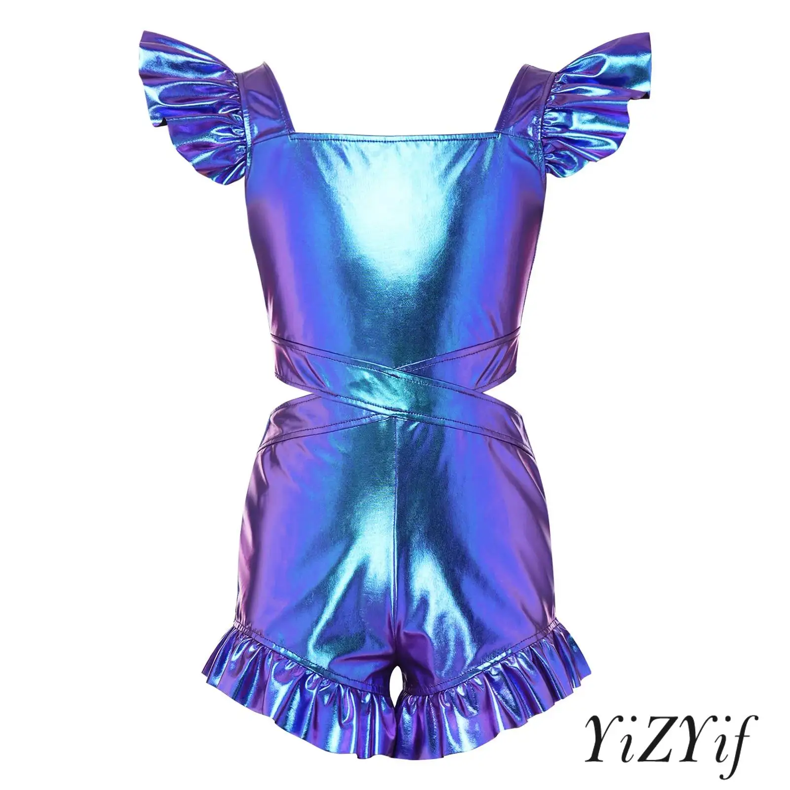 Children Girls Metallic Shiny Disco Dance Party Rompers Stage Pageant Performance Jumpsuit for Jazz Gymnastics Dance Practice
Children Girls Metallic Shiny Disco Dance Party Rompers Stage Pageant Performance Jumpsuit for Jazz Gymnastics Dance Practice